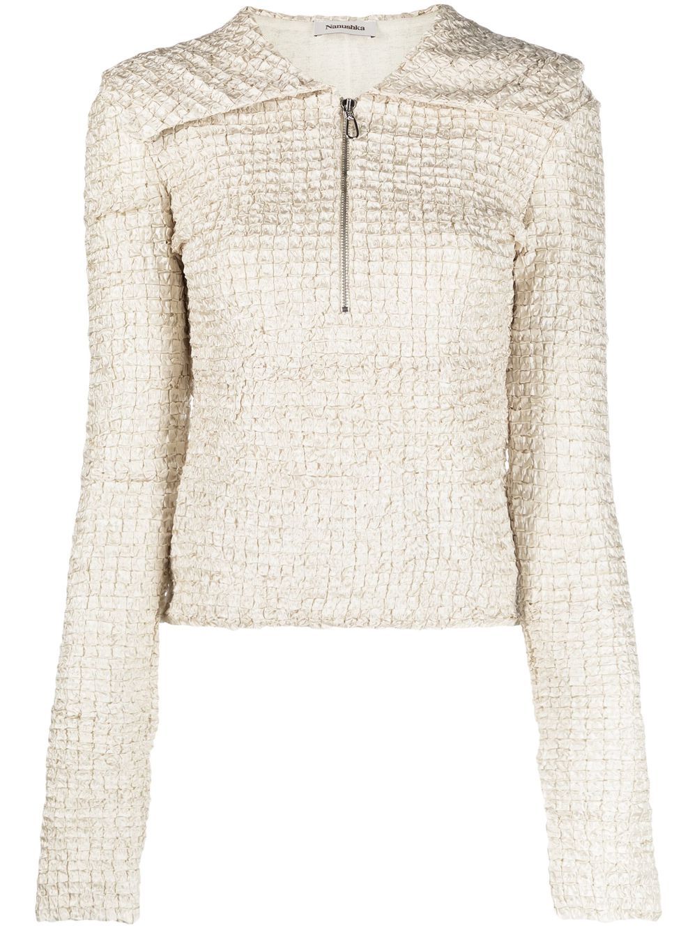Leiko dribbled ribbon top - Neutrals