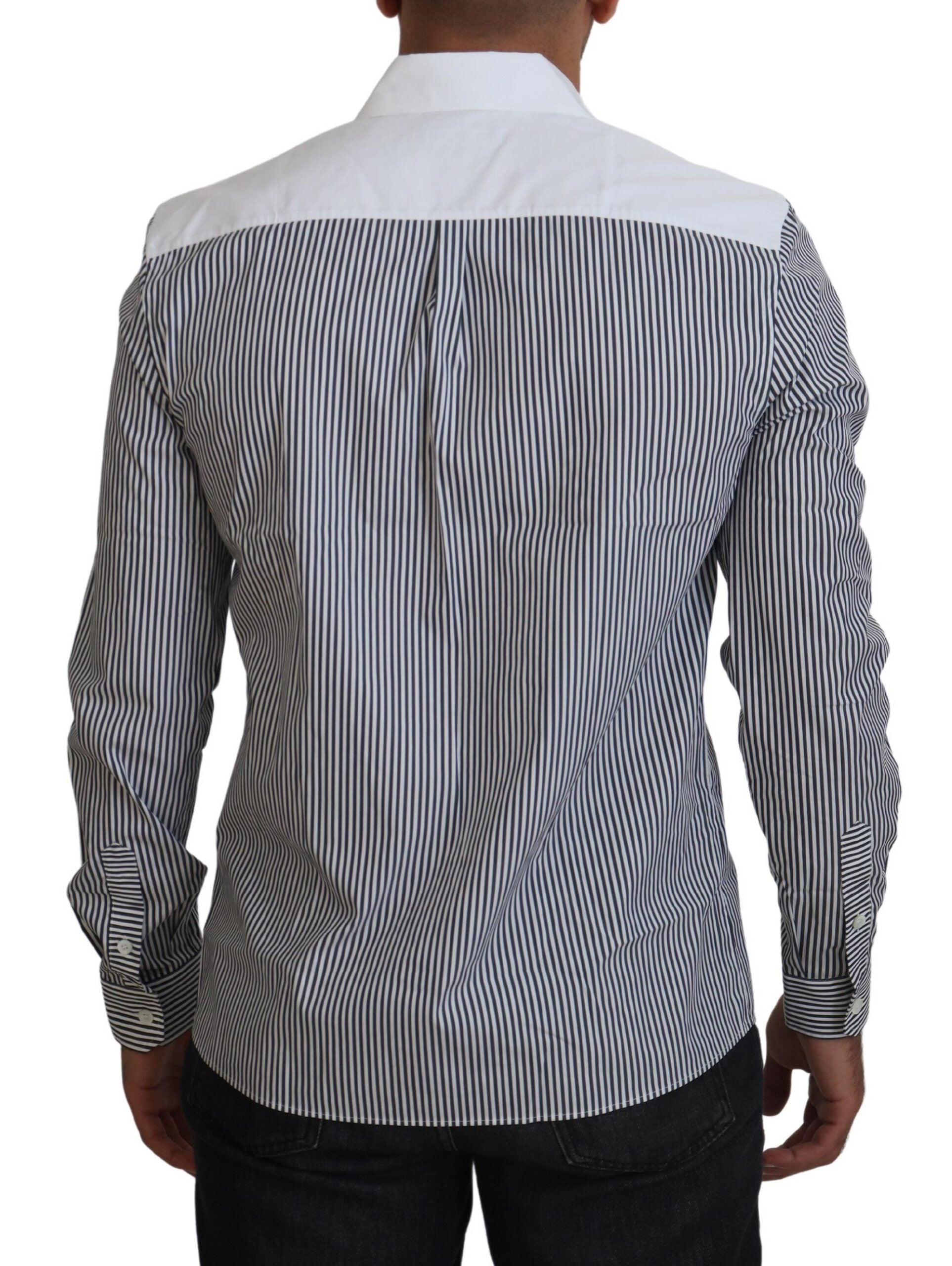 Striped Cotton Shirt — Gray