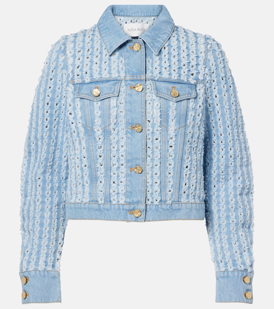 Striped denim jacket