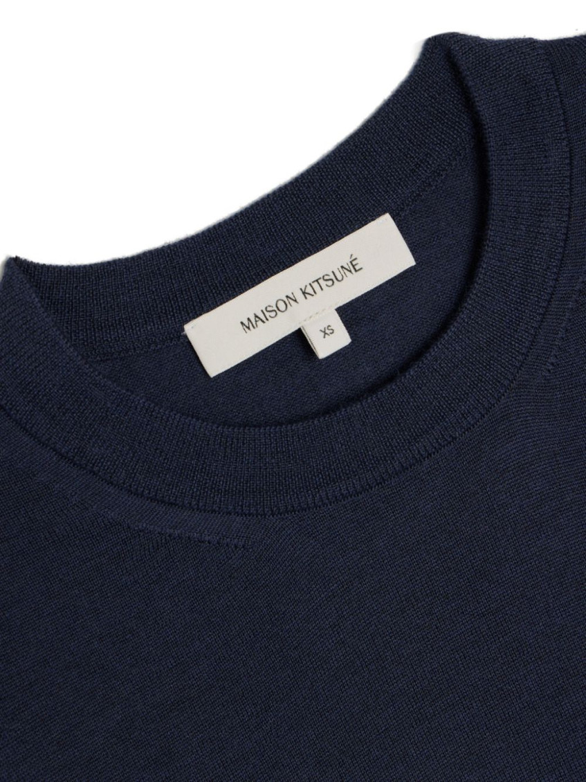 Navy Blue Wool Sweater