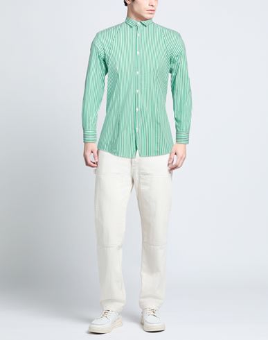 Man Shirt Green Size 15 ¾ Cotton, Polyamide, Elastane