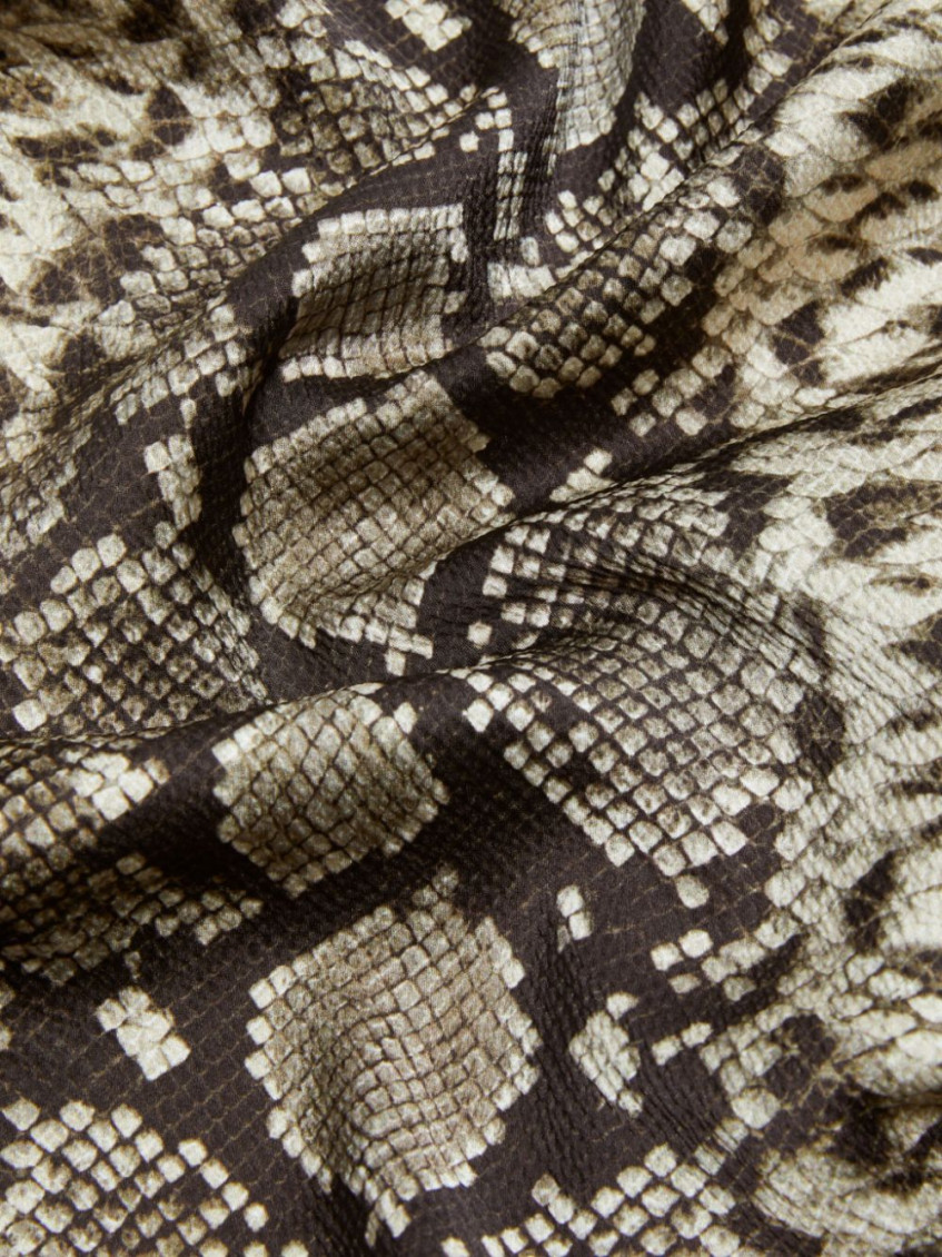 Satin Python Printed Dress