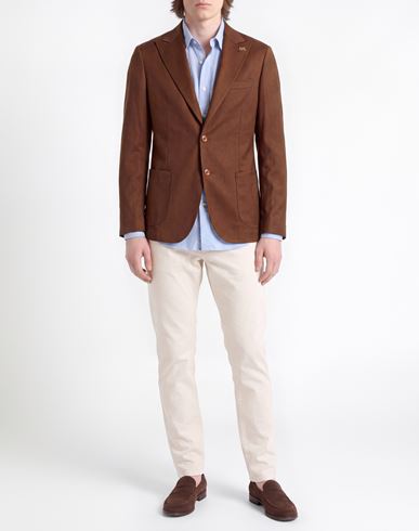 Roberto P Luxury Man Blazer Camel Size 42 Viscose, Wool, Elastane