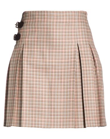 Woman Mini skirt Beige Size 8 Wool