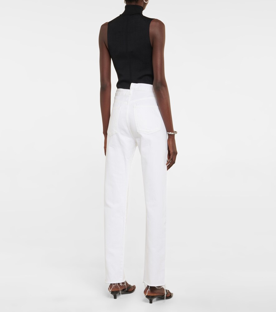 Criss Cross high-rise straight jeans