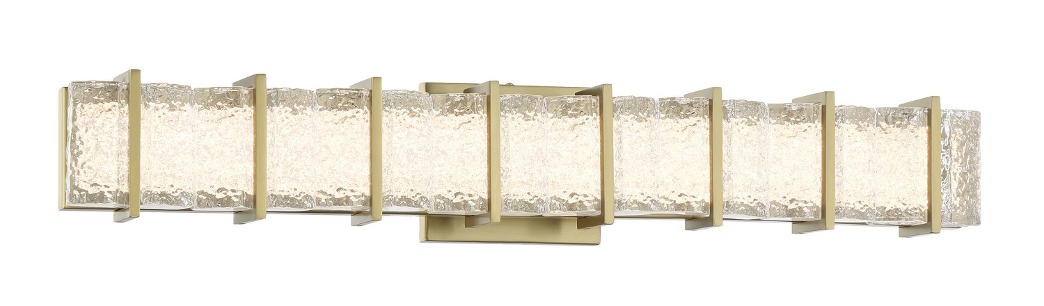 Soft Brass LED Bath Vanity Light from the Sevryn Collection