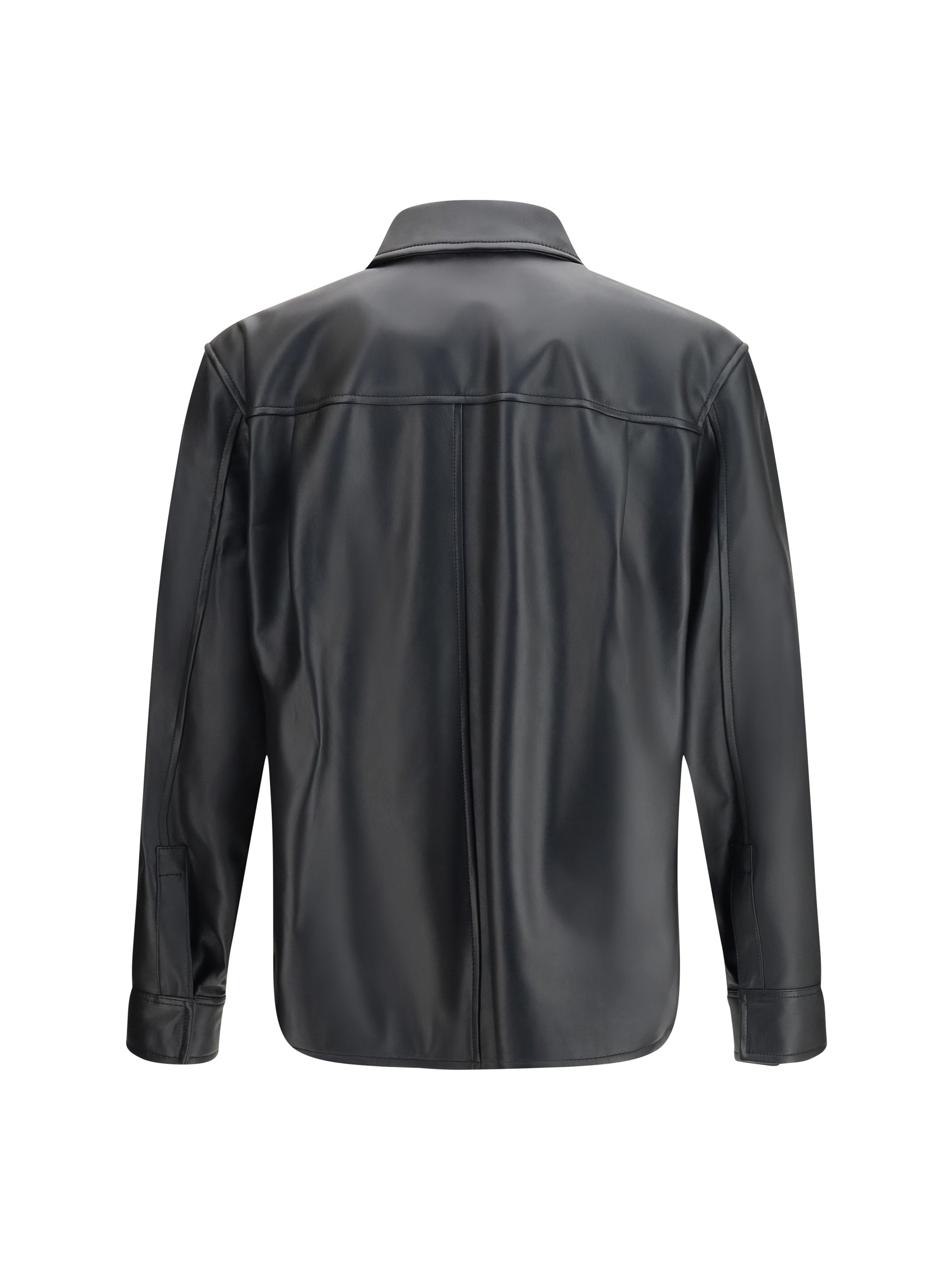 Calfskin Leather Jacket — Black