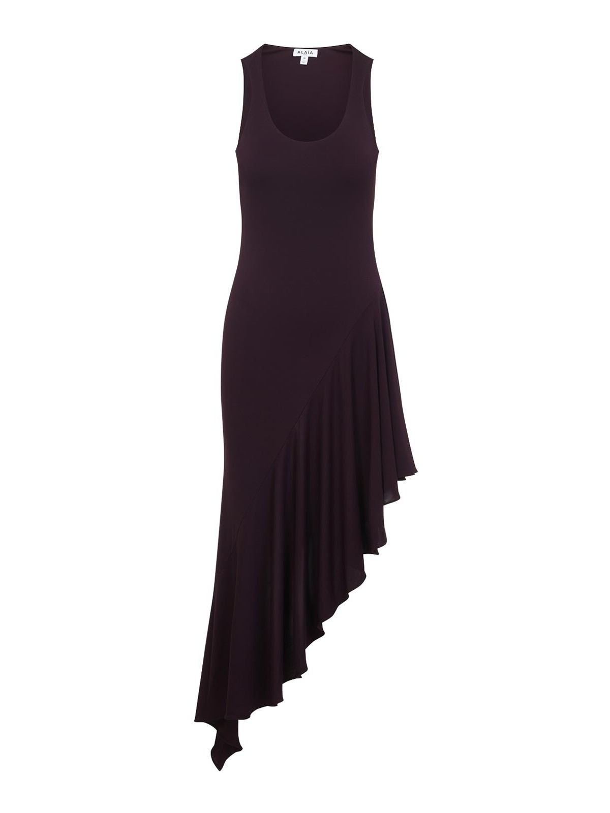 Alaïa - asymmetrical jersey dress fitted cut sleevele