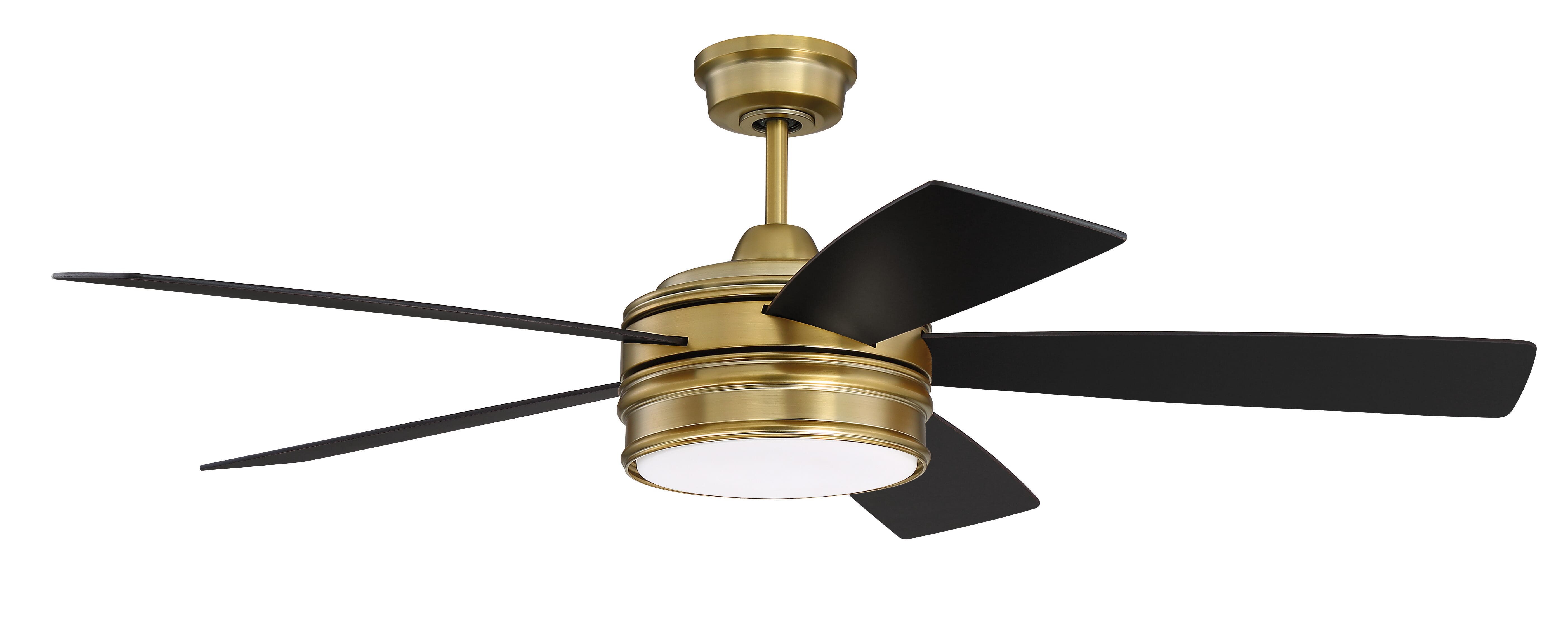 Satin Brass 52"Ceiling Fan from the Braxton Collection