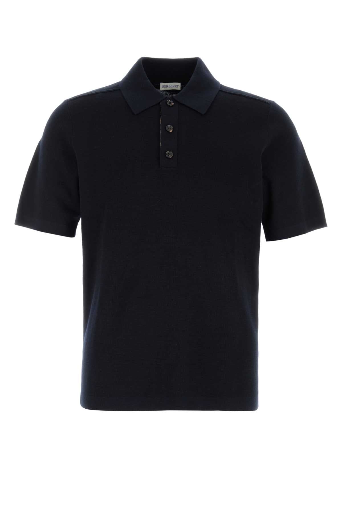 Wool Polo Shirt — Navy
