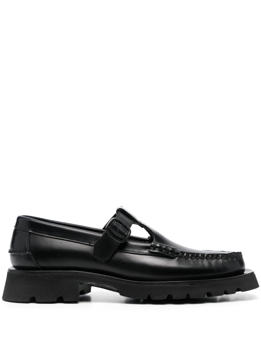 Alber T-bar leather loafers - Black