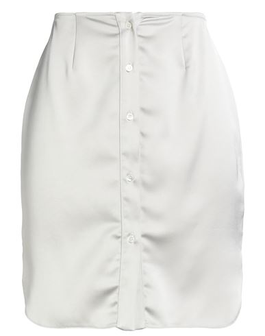 Woman Mini skirt Grey Size S Polyester