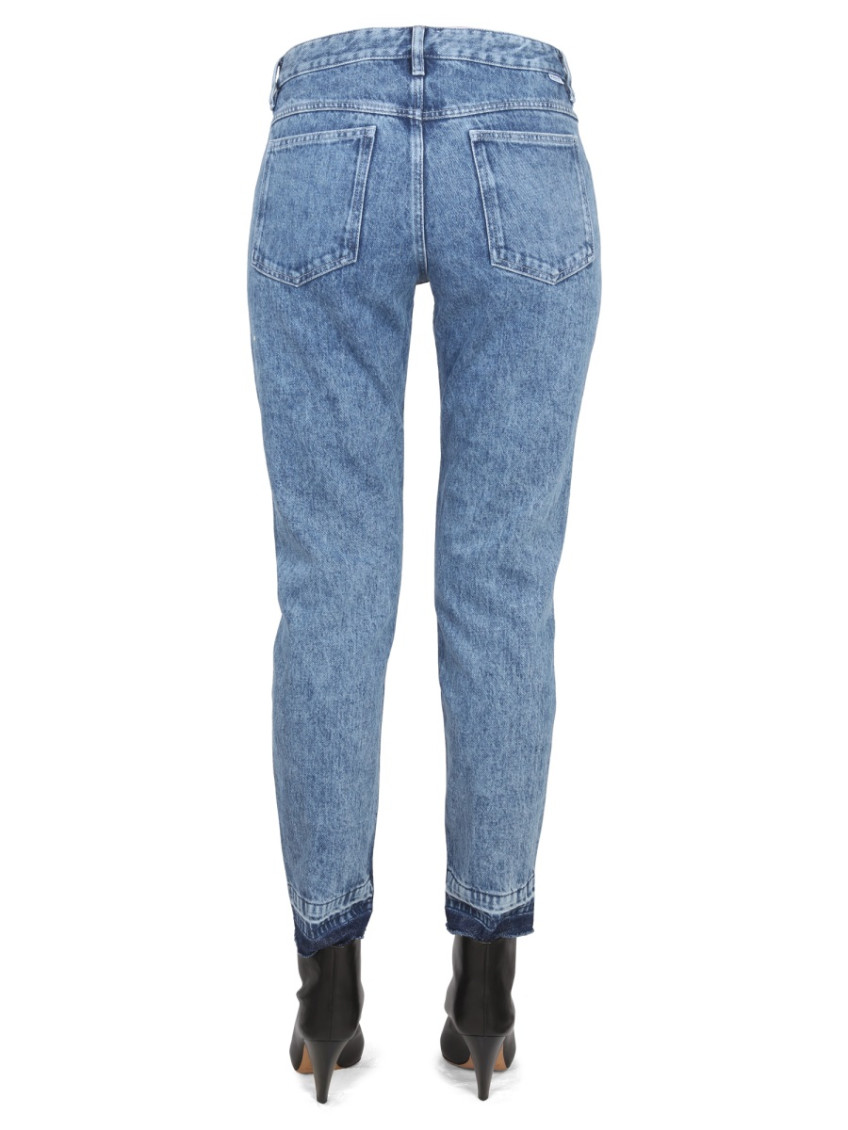 Denim Tapered High Rise Jeans