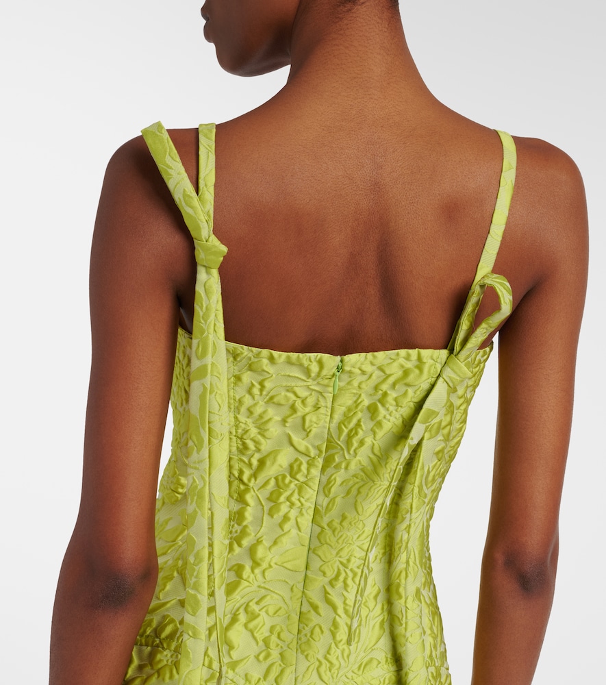 Eliezer floral cloqué minidress