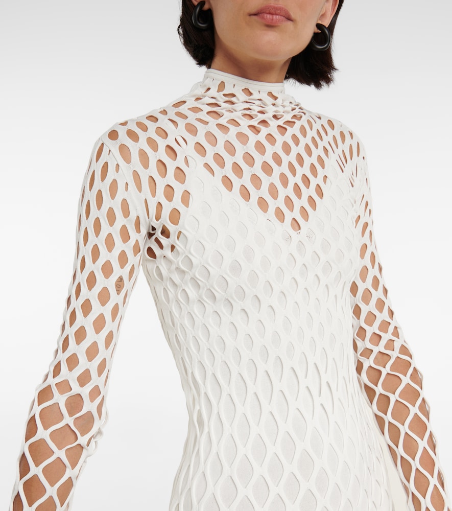Dion Lee Fishnet high-neck minidress
