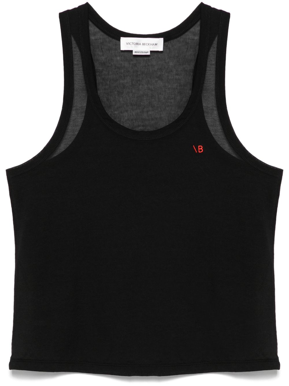 Mélange tank top - Black