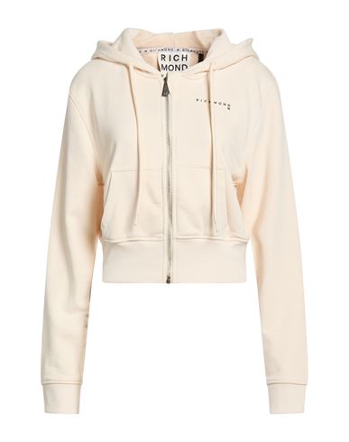 Woman Sweatshirt Cream Size L Cotton, Polyester
