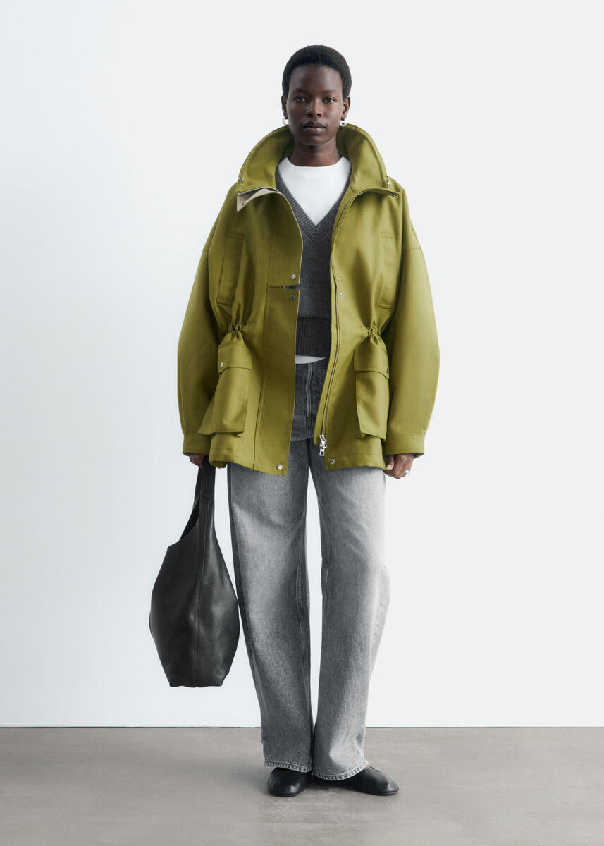 Oversized Utility Jacket -Green L