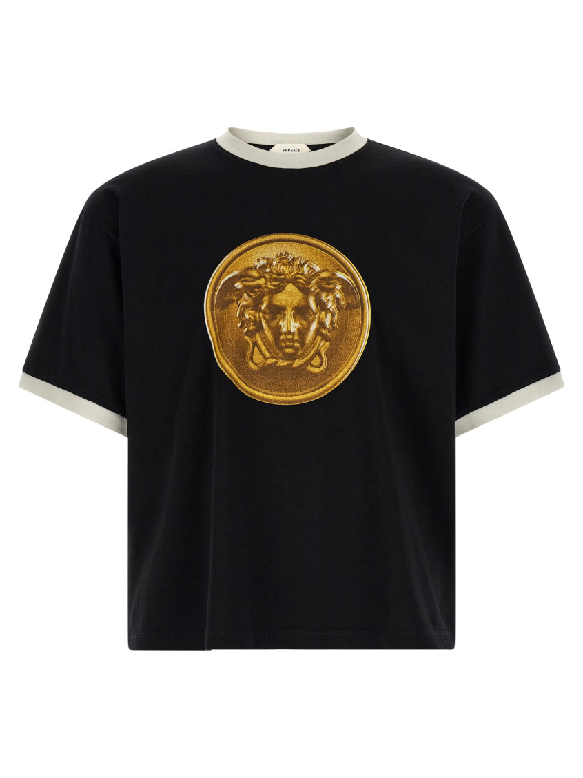 Black Graphic Crew Neck T-Shirt
