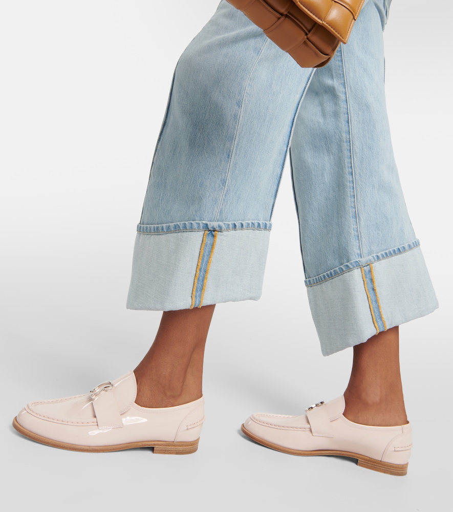 Christian Louboutin CL Moc patent leather loafers
