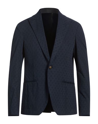 Man Blazer Navy Size 34 Cotton, Elastane