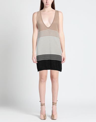 Akep Woman Mini dress Beige Size S Viscose, Polyamide, Polyester