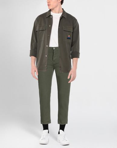Bl.11 Block Eleven Man Pants Military green Size 34 Cotton, Elastane