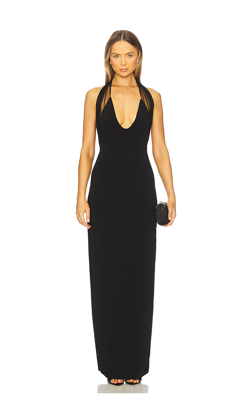 Lovers and Friends Ajia Gown in Black. XS. Also in M, S