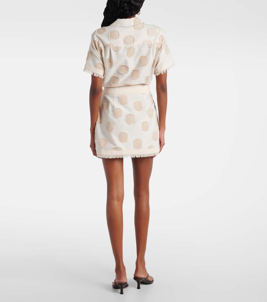 Bethany polka-dot wrap skirt