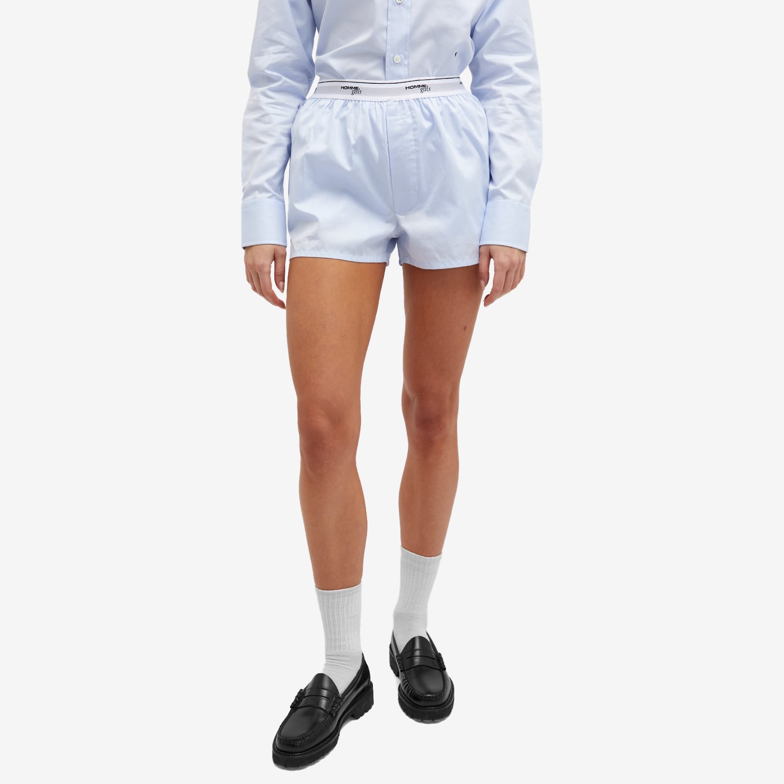 Women's Boxer Shorts in Chambray Blue