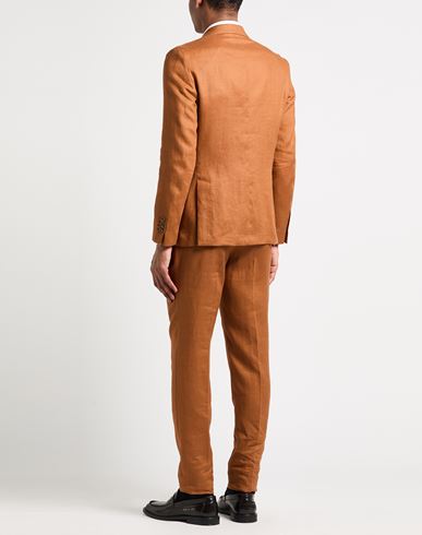 Man Suit Tan Size 36 Linen