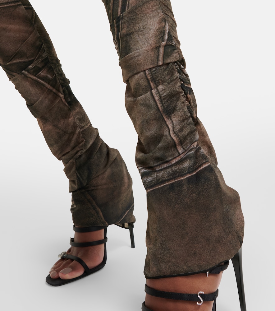 Printed low-rise skinny pants