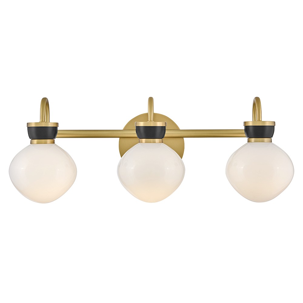 Lacquered Brass LED Bathroom Vanity Light from the Lucy Collection