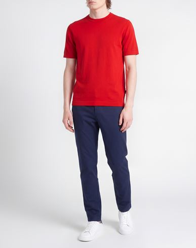 Man Sweater Red Size S Cotton