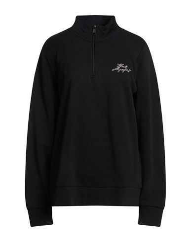 Woman Sweatshirt Black Size XS Organic cotton