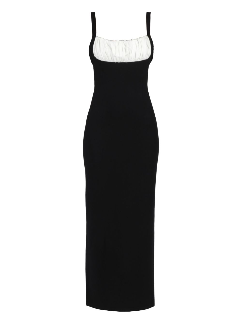 Sleeveless jersey midi dress - Black