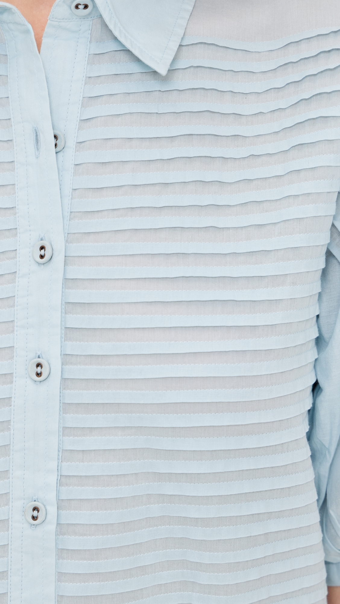 Cordelia Short Sleeve Button Up Top Adriatic