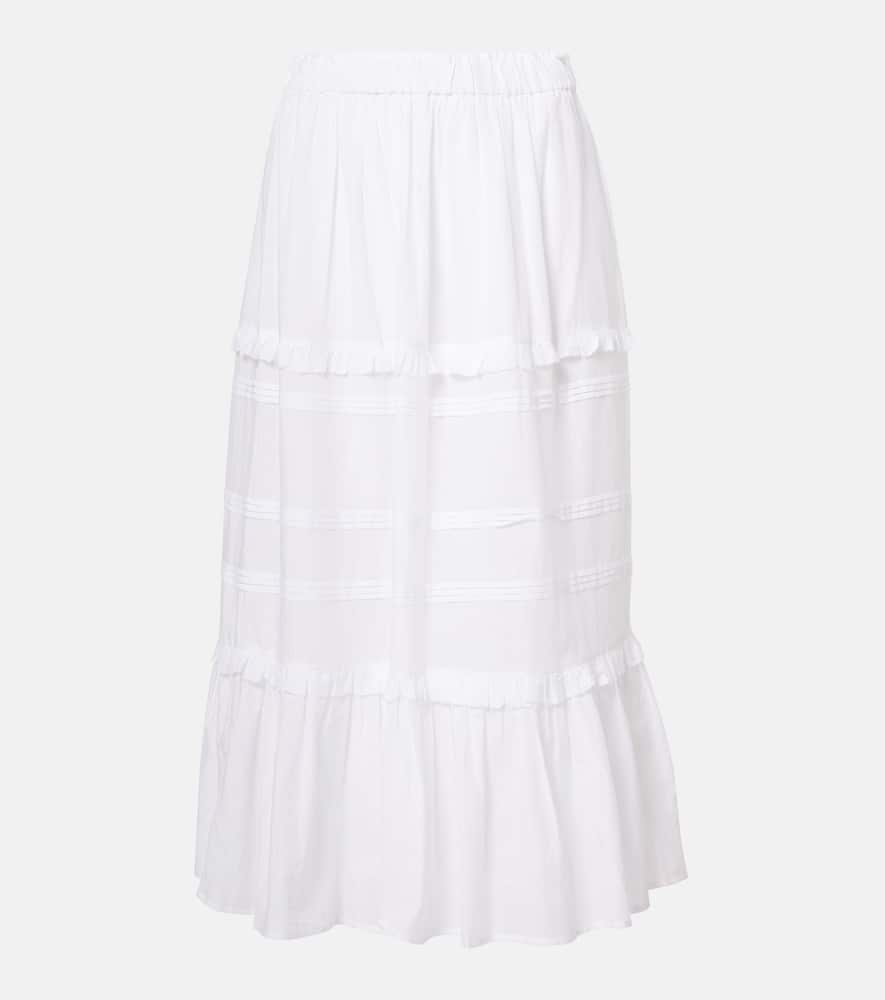 Diya cotton-blend maxi skirt