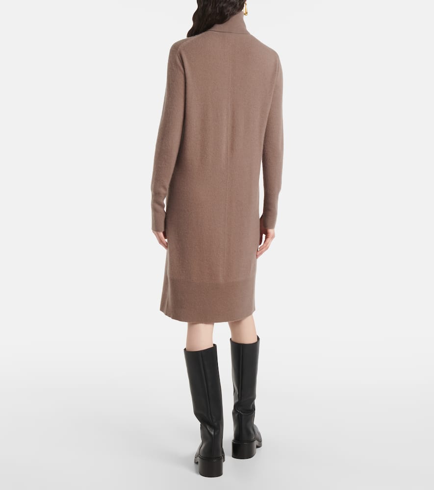 Cashmere turtleneck midi dress