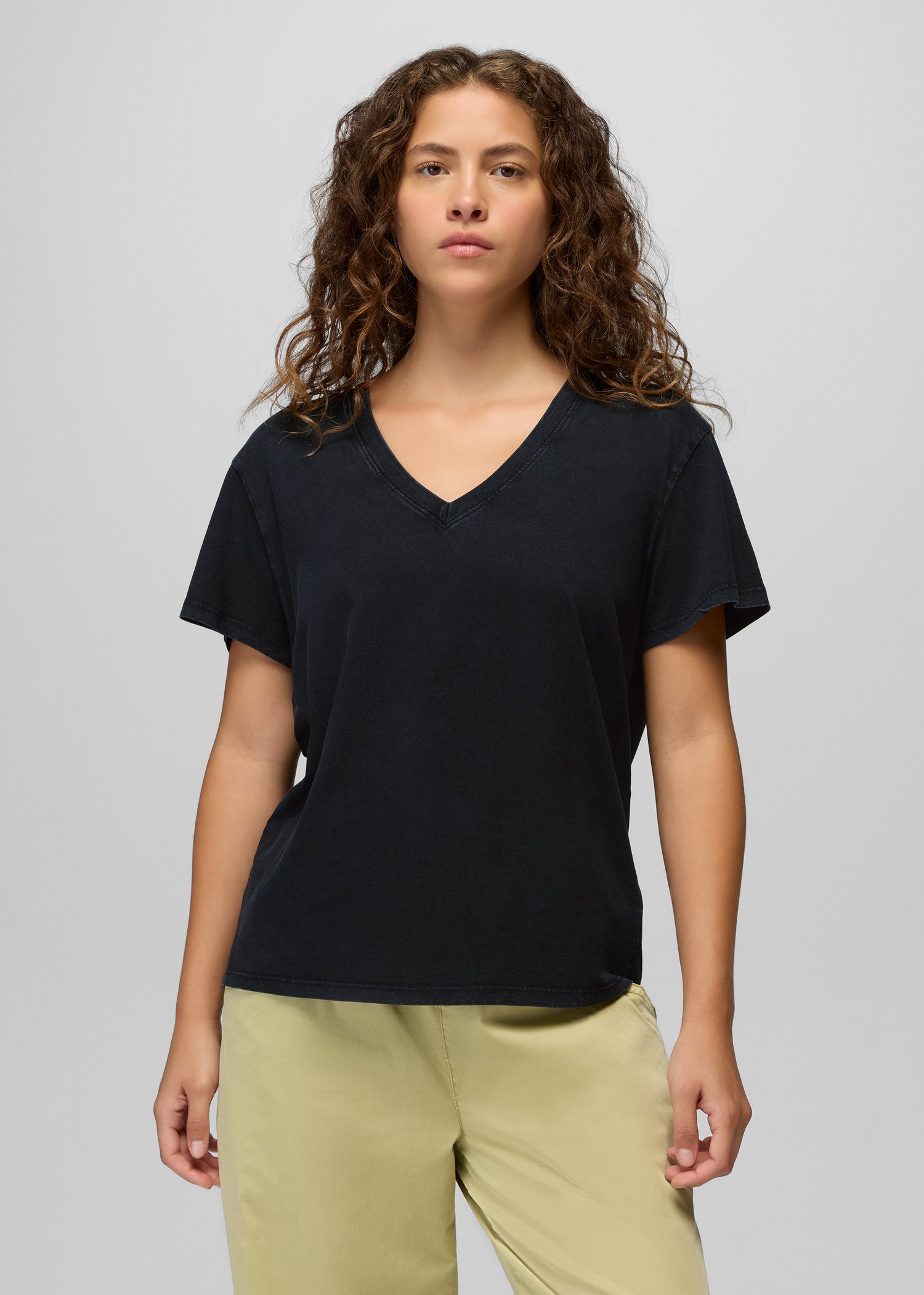 Womens prAna Everyday V-Neck Tee - Black