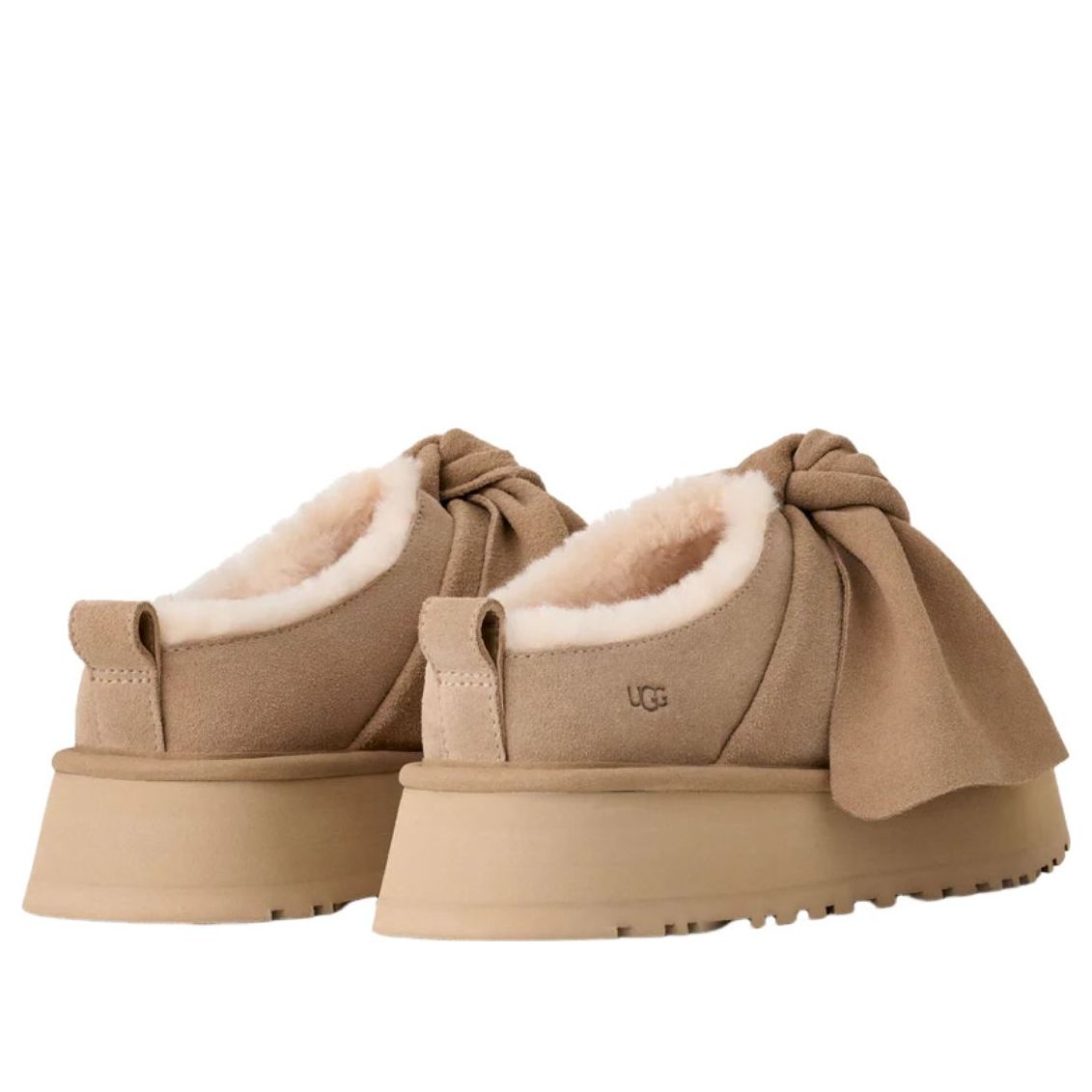 (WMNS) Platform Slip-On Bow Slipper 'Sand'