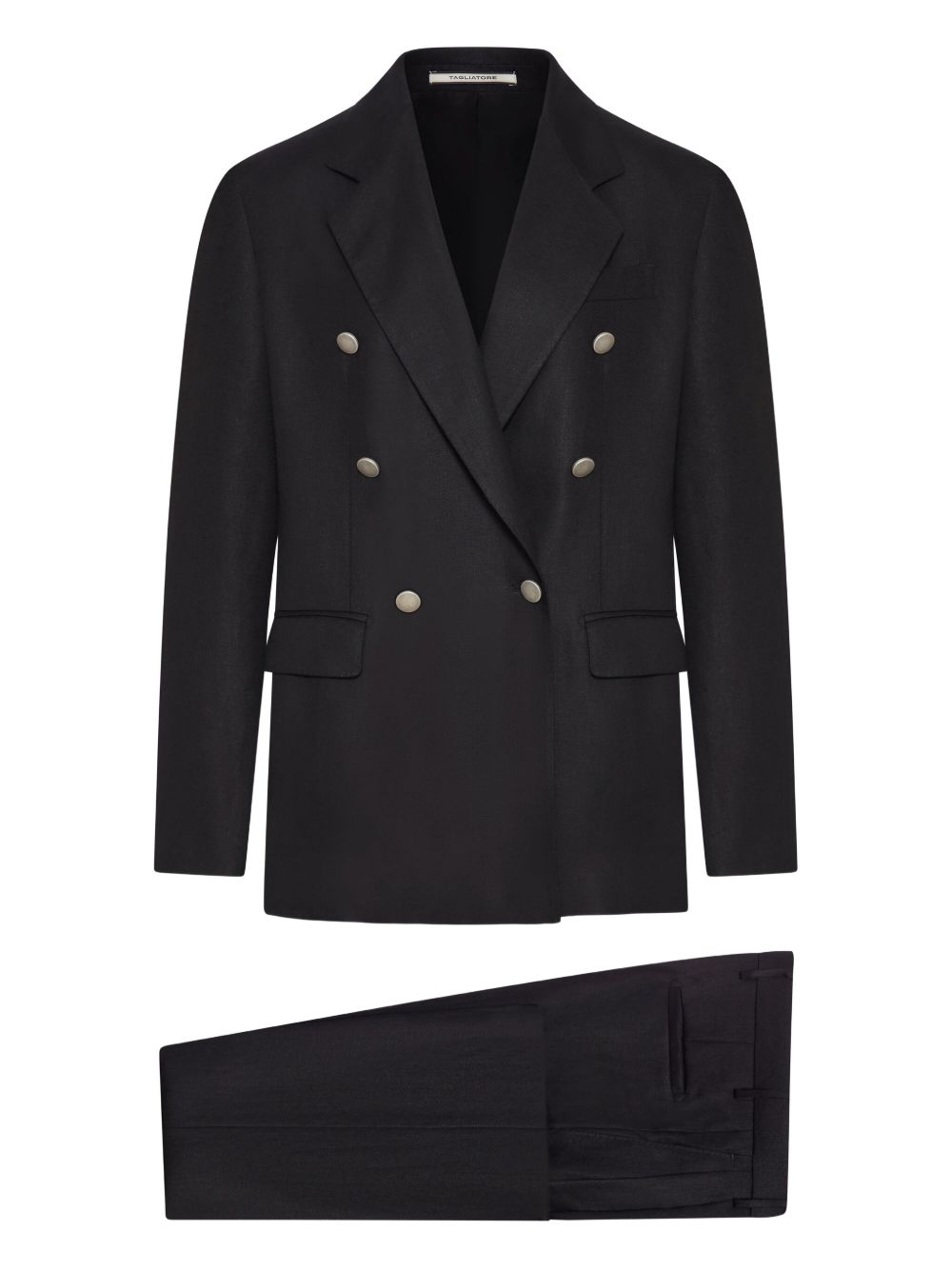 Tagliatore linen suit - Black