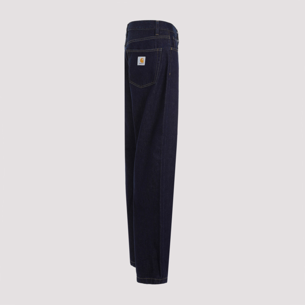 Blue Rinsed London Cotton Pants
