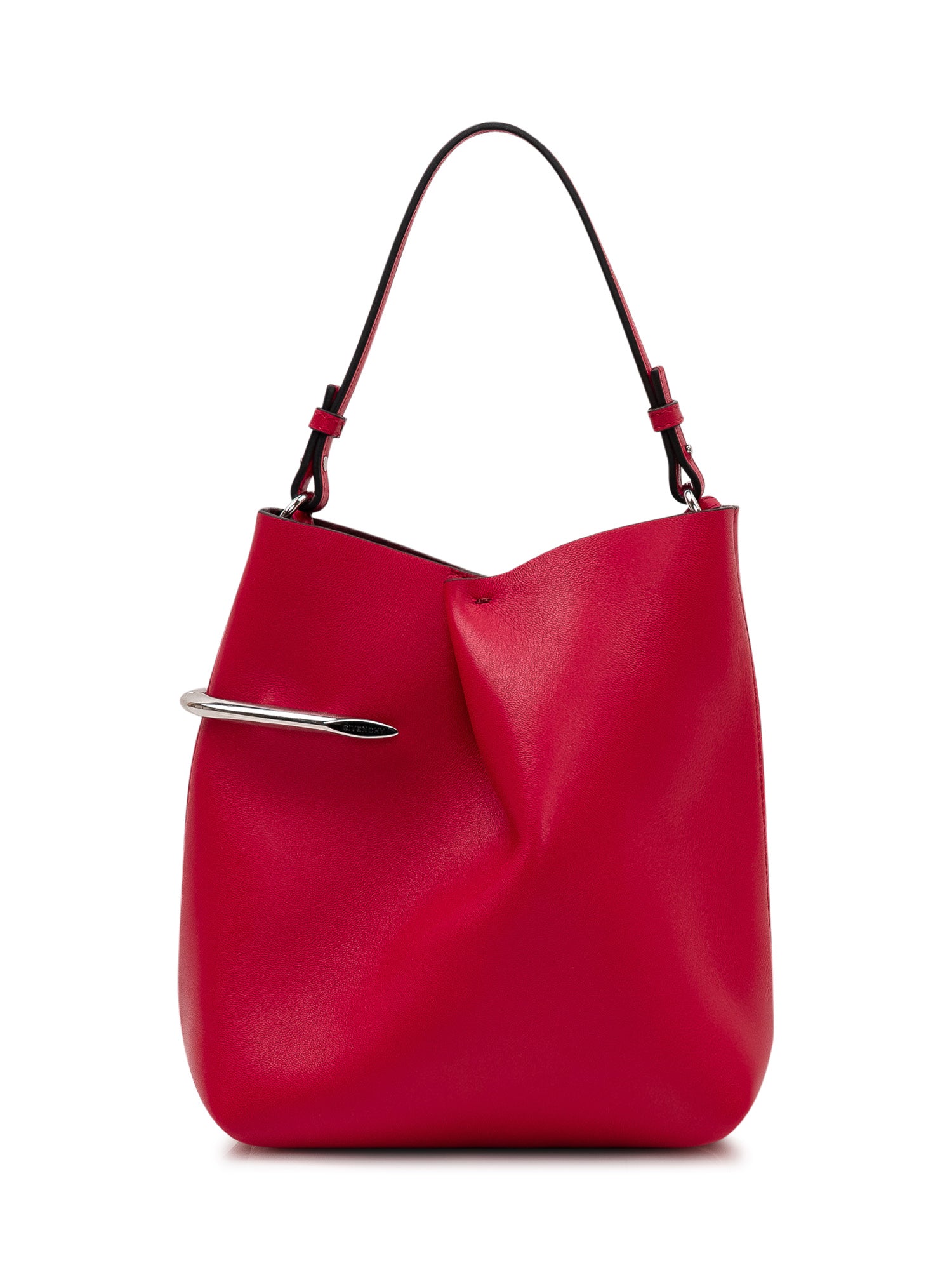 Hobo Handbag with Metallic Trim