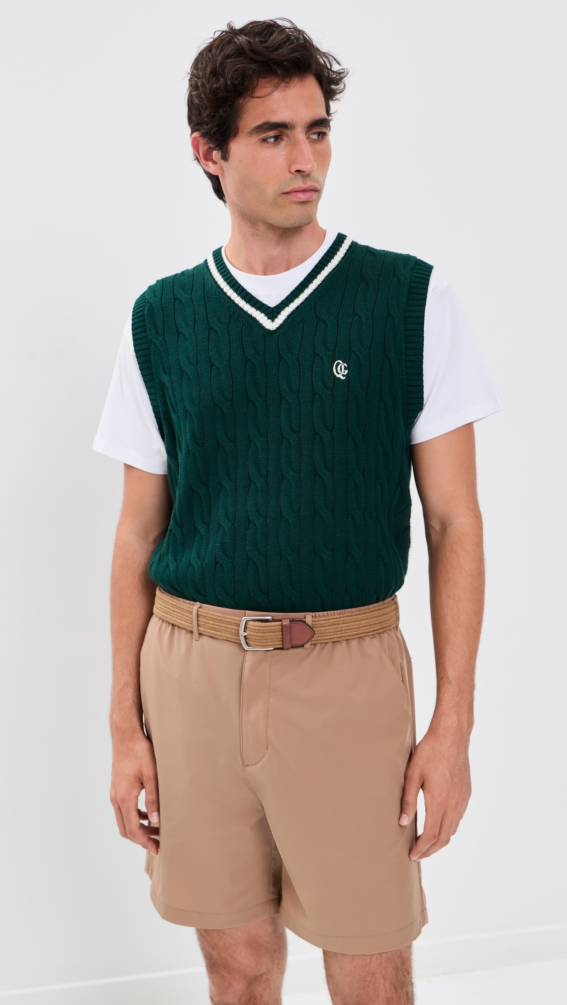 Cable Knit Vest Fern