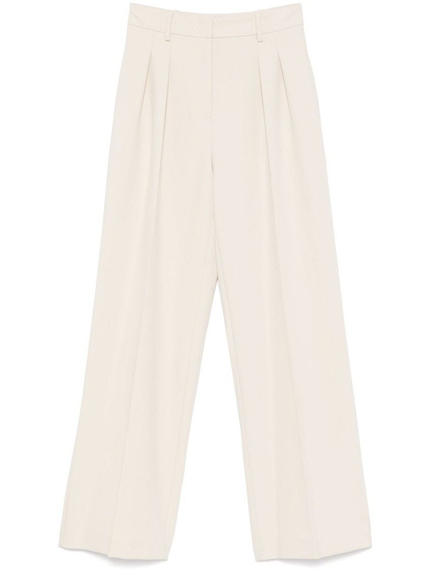 Beige tailored trousers