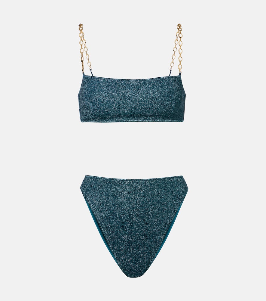 Oséree Lumière O Chain lamé bikini