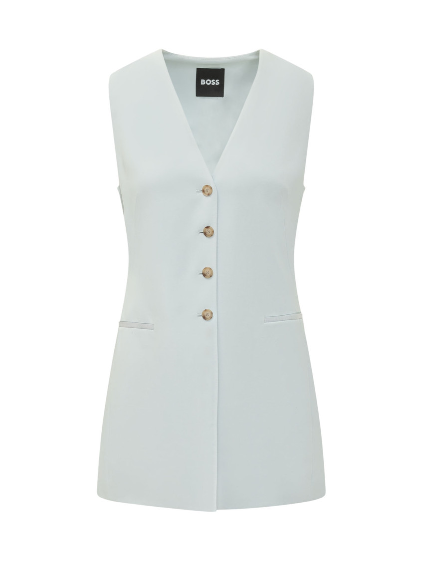 Light Blue V Neck Blazer