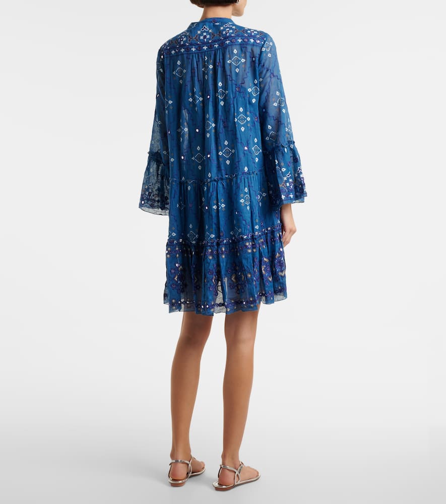Juliet Dunn Printed cotton minidress