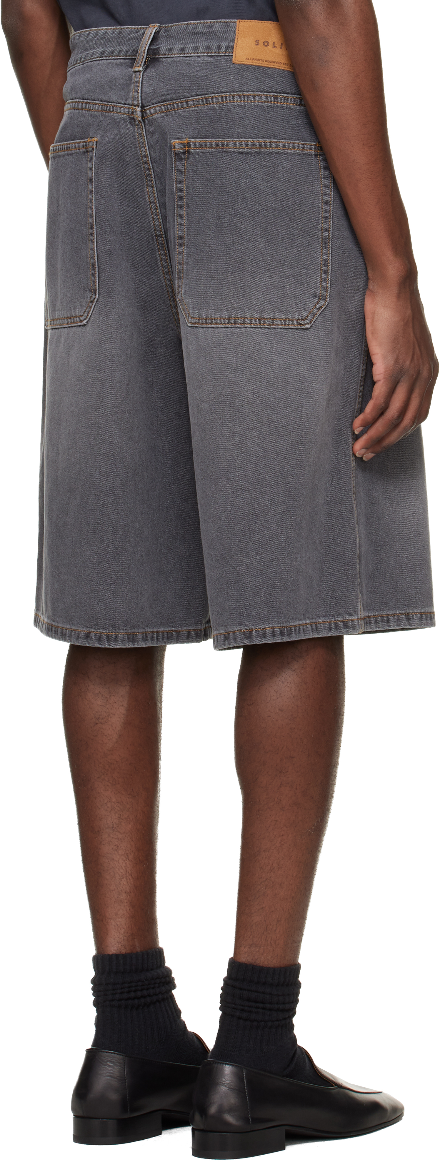 Gray Bermuda Denim Shorts